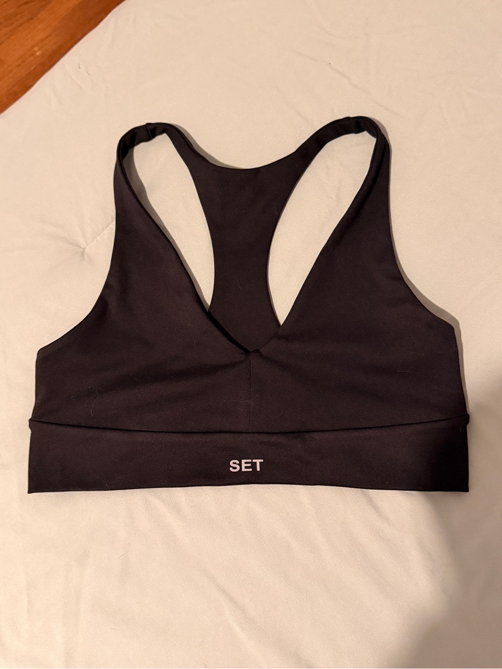SET Active Luxform Black Racerback Sports Bra Size L - Picture 2 of 4